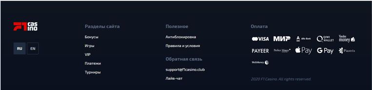 Ф1 Кaзинo (F1 Casino)